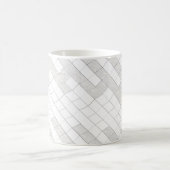 灰色のジグザグの正方形… コーヒーマグカップ (中央)