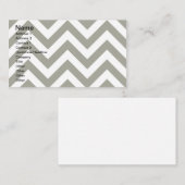 灰色のジグザグ形のシェブロンパターン 名刺 (正面/裏面)