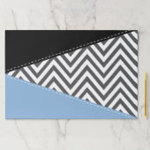 灰色のジグザグ、灰色のシェブロン、ジグザグのパターン、青 ペーパーパッド (インサイチュ)