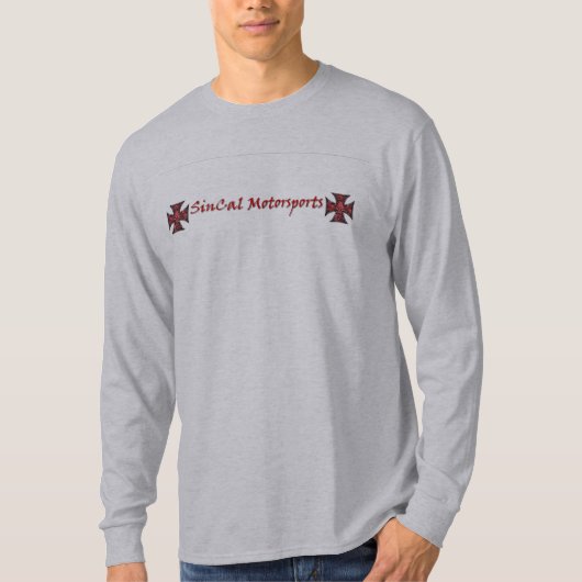 灰色のスカルおよび鉄の十字 Tシャツ (正面)