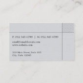 灰色のスタイリッシュ 名刺 (裏面)