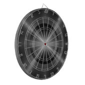 灰色のステンレス鋼の金属 ダーツボード (正面左)