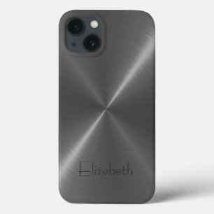 灰色のステンレス鋼の金属 iPhone 13ケース