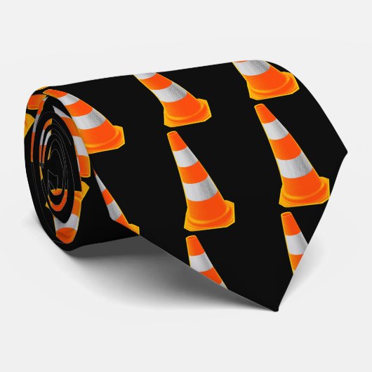 灰色のストライプが付いている交通円錐形 ネクタイ (ロール)