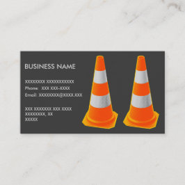 灰色のストライプが付いている交通円錐形 名刺