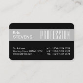 灰色のストライプでモダンでミニマルな専門カバー 名刺 (正面)