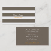 灰色のストライプな名刺 名刺 (正面/裏面)