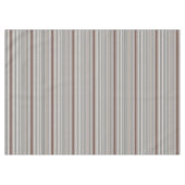 灰色のストライプの茶色の垂直テクスチャパターン テーブルクロス (正面(横))