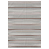 灰色のストライプの茶色の垂直テクスチャパターン テーブルクロス (正面)