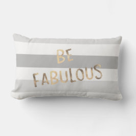 灰色のストライプの金ゴールドはすばらしいです ランバークッション