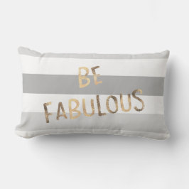 灰色のストライプの金ゴールドはすばらしいです ランバークッション