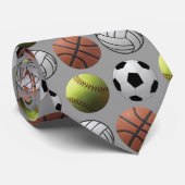灰色のスポーツの球 ネクタイ (ロール)