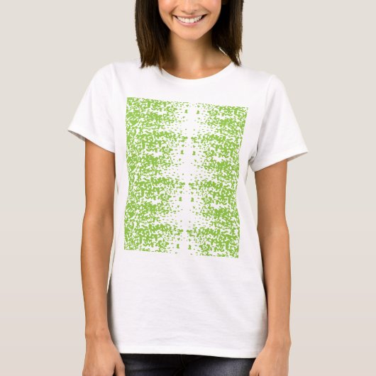 灰色のセーターと眼鏡を着た女性が座っている Tシャツ (正面)