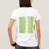 灰色のセーターと眼鏡を着た女性が座っている Tシャツ (裏面)