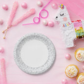 灰色のタイルのパターン ペーパープレート (パーティー)