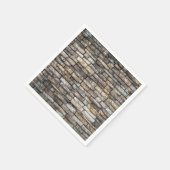 灰色のタイルのレンガ壁 スタンダードカクテルナプキン (角)