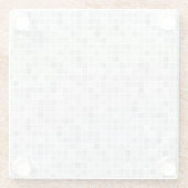 灰色のタイルパターン ガラスコースター (裏面)