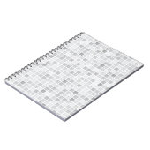 灰色のタイルパターン ノートブック (左側)