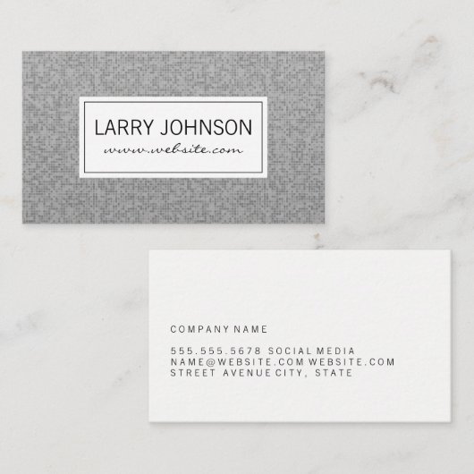 灰色のタイルパターン 名刺 (正面/裏面)