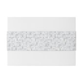 灰色のタイルパターン 招待状ベリーバンド (裏面例)