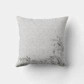 灰色のダマスク織 クッション (裏面)