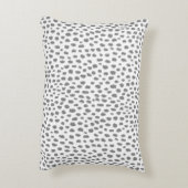 灰色のダルマチアスポット(灰色/白) アクセントクッション (裏面(縦))