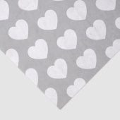 灰色のティッシュペーパーで白いハート 薄葉紙 (詳細)