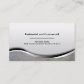 灰色のティール(緑がかった色)の石の不動産仲介業者の不動産業者カード 名刺 (裏面)