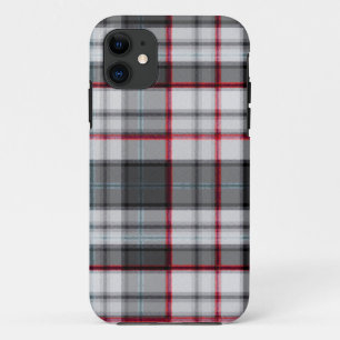 灰色のテクスチャタータンチェックの格子縞 iPhone 11 ケース