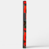 灰色のテクスチャ上の赤いグラデーションの汚れの抽象芸術ミックス Case-Mate iPhoneケース (裏面 / 右)