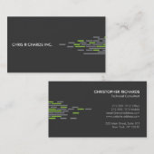 灰色のテクニカルパターン 名刺 (正面/裏面)