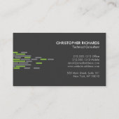 灰色のテクニカルパターン 名刺 (裏面)