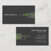 灰色のテクニカルパターン 名刺 (正面/裏面)