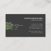 灰色のテクニカルパターン 名刺 (裏面)