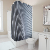 灰色のデジタル壁紙 シャワーカーテン (インサイチュ)