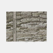 灰色のナチュラル材の毛布 フリースブランケット (正面(横))