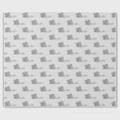 灰色のネズミ ラッピングペーパー (フラット)