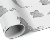 灰色のネズミ ラッピングペーパー (ロールコーナー)
