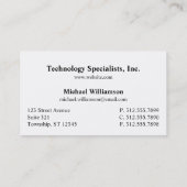 灰色のネットワークテクノロジーのお洒落な名刺 名刺 (裏面)