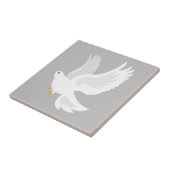 灰色のハトの白い鳥 タイル (側面)