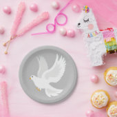 灰色のハトの白い鳥 ペーパープレート (パーティー)