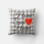 灰色のバッファローの点検の家の菓子の家 クッション (裏面)