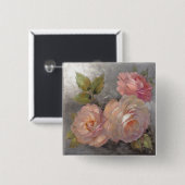 灰色のバラ 缶バッジ (正面&裏面)