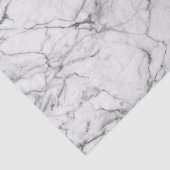 灰色のパターンを持つ白大理石 薄葉紙 (詳細)