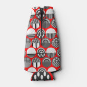 灰色のパターン（の模様が）ある楕円 ボトルクーラー (裏面)