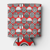 灰色のパターン（の模様が）ある楕円 缶クーラー (正面)