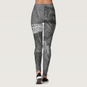 灰色のパッチワークの森林 レギンス (裏面)