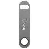 灰色のパーソナライズな栓抜き スピード栓抜き (正面)