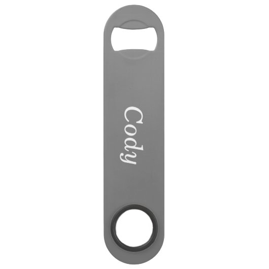 灰色のパーソナライズな栓抜き スピード栓抜き (正面)