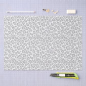 灰色のヒョウのプリント 薄葉紙 (クラフト)